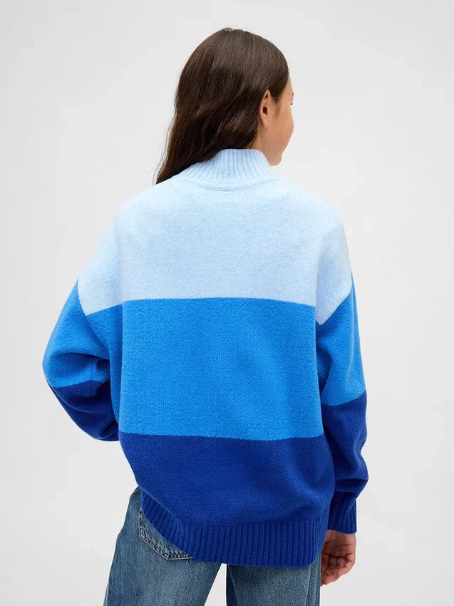 Dziecięcy sweter tunika w paski z serii CashSoft