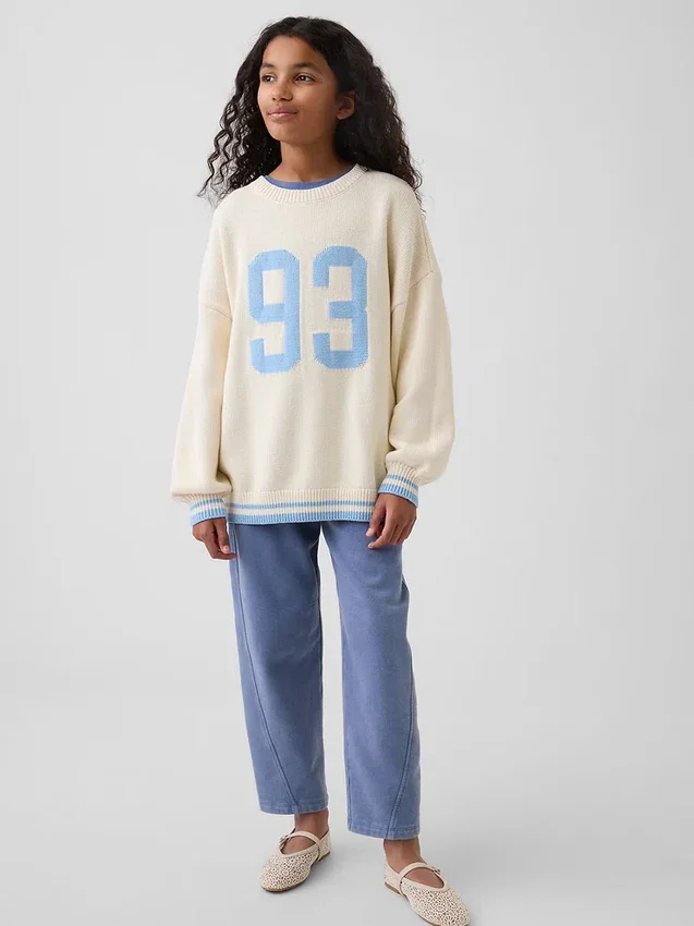 Dziecięcy sweter tunika w stylu oversize