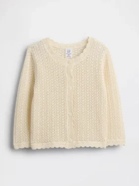 Dziecięcy sweter z dzianiny szydełkowej
