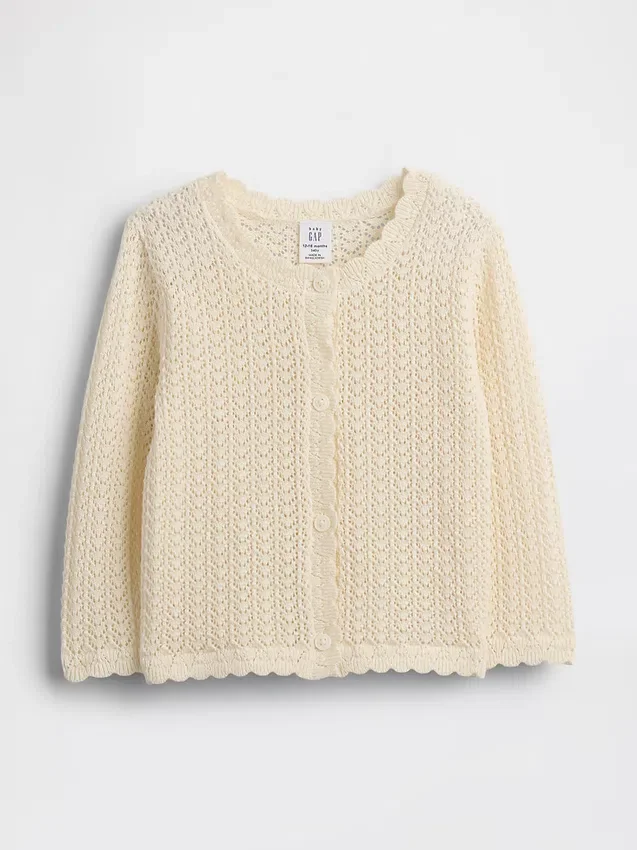 Dziecięcy sweter z dzianiny szydełkowej