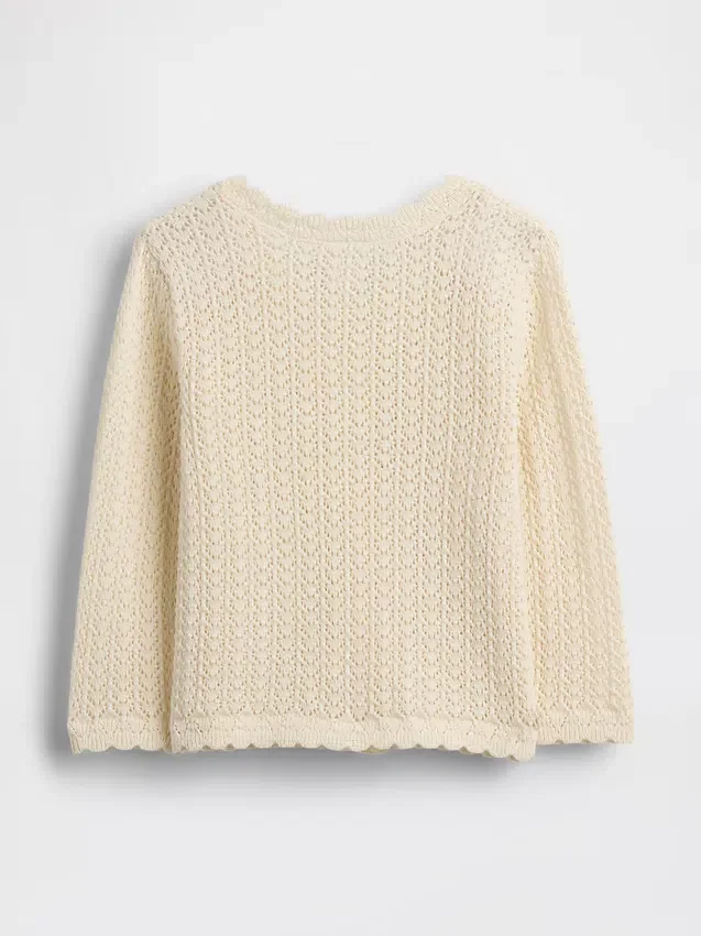 Dziecięcy sweter z dzianiny szydełkowej