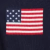 Dziecięcy sweter z dzianiny szydełkowej w stylu „Americana” o oversize’owym kroju