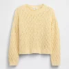 Dziecięcy sweter z dzianiny szydełkowej z okrągłym dekoltem w stylu oversize