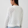 Dziecięcy sweter z dzianiny szydełkowej z okrągłym dekoltem w stylu oversize