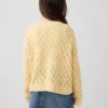 Dziecięcy sweter z dzianiny szydełkowej z okrągłym dekoltem w stylu oversize