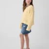 Dziecięcy sweter z dzianiny szydełkowej z okrągłym dekoltem w stylu oversize