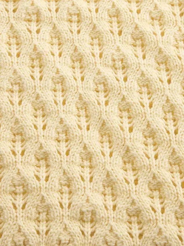 Dziecięcy sweter z dzianiny szydełkowej z okrągłym dekoltem w stylu oversize