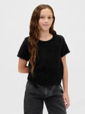 Dziecięcy sweter z dzianiny typu „eyelash”