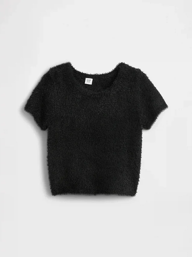 Dziecięcy sweter z dzianiny typu „eyelash”