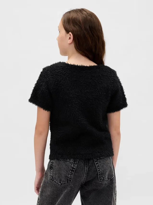 Dziecięcy sweter z dzianiny typu „eyelash”