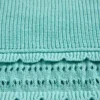 Dziecięcy sweter z falistym wykończeniem i mieszanym ściegiem