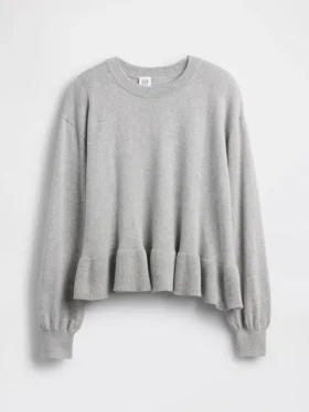 Dziecięcy sweter z luźnym peplum