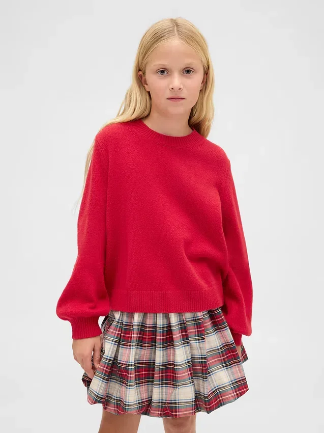 Dziecięcy sweter z okrągłym dekoltem z dzianiny CashSoft