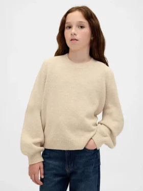 Dziecięcy sweter z okrągłym dekoltem z dzianiny CashSoft
