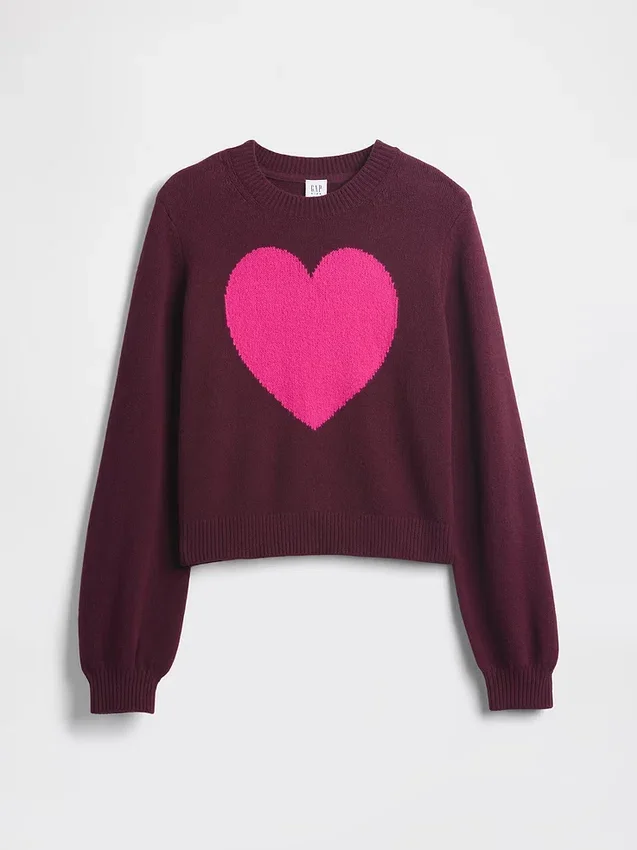 Dziecięcy sweter z okrągłym dekoltem z dzianiny CashSoft