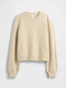 Dziecięcy sweter z okrągłym dekoltem z dzianiny CashSoft