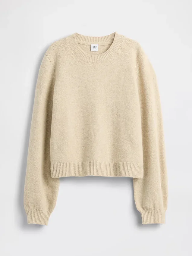 Dziecięcy sweter z okrągłym dekoltem z dzianiny CashSoft