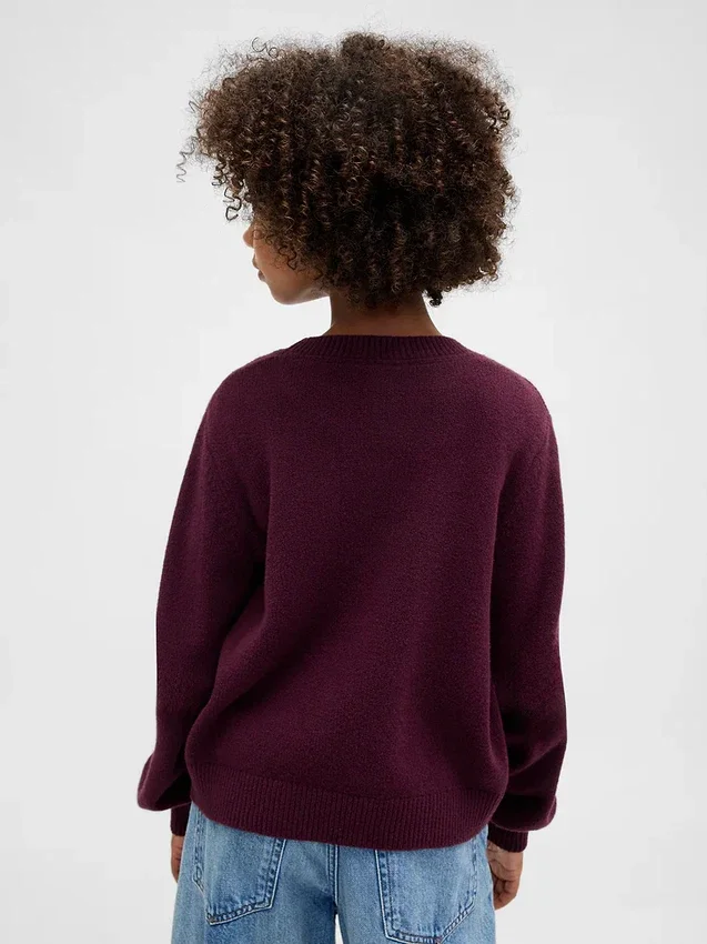 Dziecięcy sweter z okrągłym dekoltem z dzianiny CashSoft