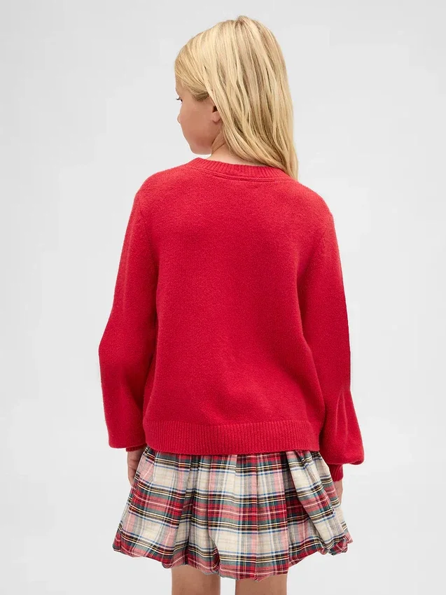 Dziecięcy sweter z okrągłym dekoltem z dzianiny CashSoft