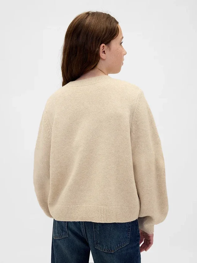 Dziecięcy sweter z okrągłym dekoltem z dzianiny CashSoft