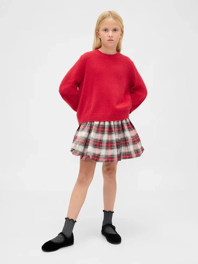 Dziecięcy sweter z okrągłym dekoltem z dzianiny CashSoft