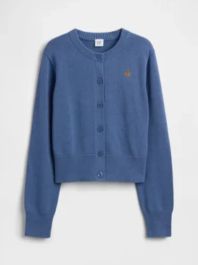 Dziecięcy sweter z zapięciem na guziki w stylu relaxed
