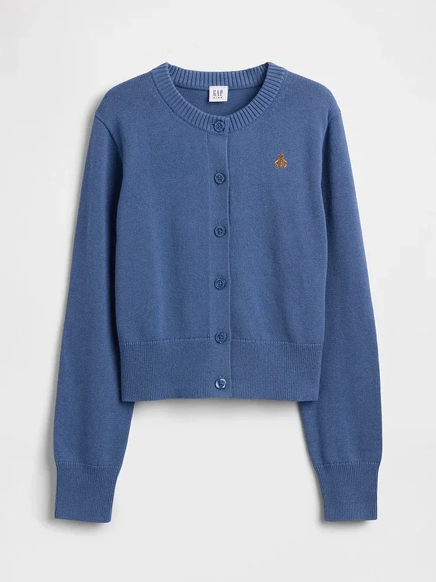 Dziecięcy sweter z zapięciem na guziki w stylu relaxed