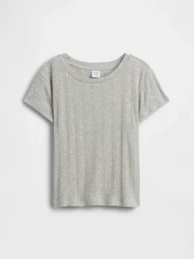 Dziecięcy T-shirt dopasowany z różnobarwnym ściągaczem
