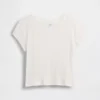 Dziecięcy T-shirt dopasowany z różnobarwnym ściągaczem