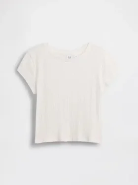 Dziecięcy T-shirt dopasowany z różnobarwnym ściągaczem