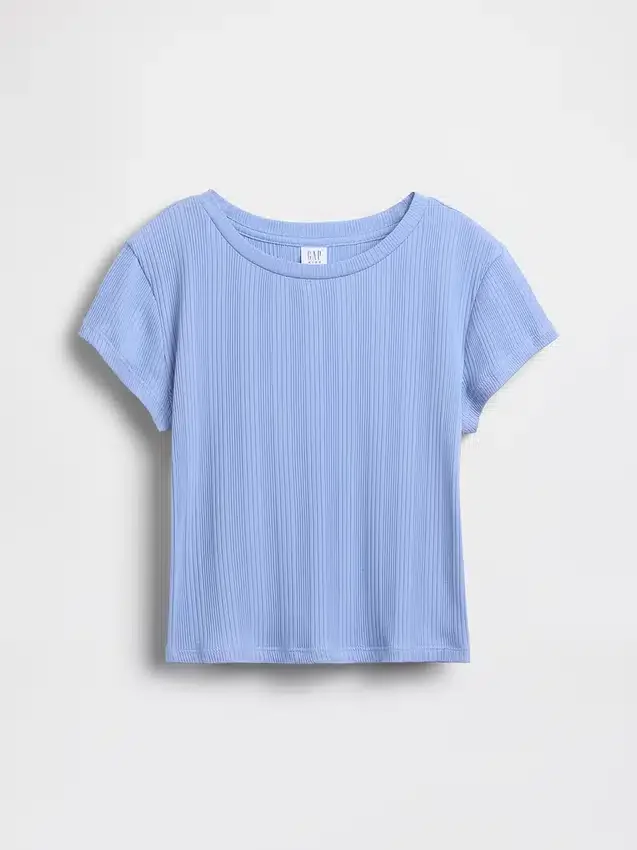 Dziecięcy T-shirt dopasowany z różnobarwnym ściągaczem