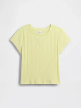 Dziecięcy T-shirt dopasowany z różnobarwnym ściągaczem