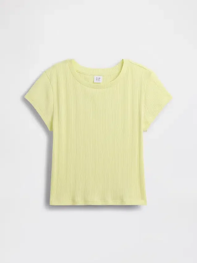Dziecięcy T-shirt dopasowany z różnobarwnym ściągaczem