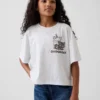 Dziecięcy T-shirt Hello Kitty o oversize'owym, prostym kroju