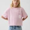 Dziecięcy T-shirt Hello Kitty o oversize'owym, prostym kroju