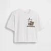 Dziecięcy T-shirt Hello Kitty o oversize'owym, prostym kroju