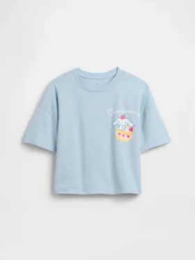 Dziecięcy T-shirt Hello Kitty o oversize’owym, prostym kroju
