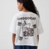 Dziecięcy T-shirt Hello Kitty o oversize'owym, prostym kroju