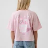 Dziecięcy T-shirt Hello Kitty o oversize'owym, prostym kroju