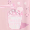 Dziecięcy T-shirt Hello Kitty o oversize'owym, prostym kroju