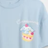 Dziecięcy T-shirt Hello Kitty o oversize'owym, prostym kroju