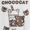 Dziecięcy T-shirt Hello Kitty o oversize'owym, prostym kroju