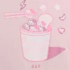 Dziecięcy T-shirt Hello Kitty o oversize'owym, prostym kroju