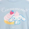 Dziecięcy T-shirt Hello Kitty o oversize'owym, prostym kroju
