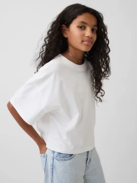 Dziecięcy T-shirt oversize o prostym kroju
