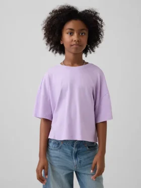 Dziecięcy T-shirt oversize o prostym kroju