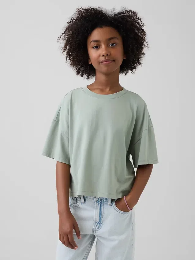 Dziecięcy T-shirt oversize o prostym kroju