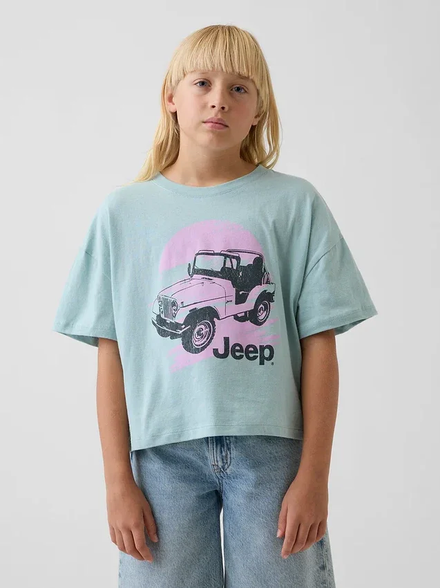 Dziecięcy T-shirt oversize o prostym kroju