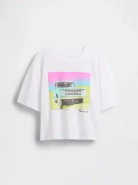 Dziecięcy T-shirt oversize o prostym kroju