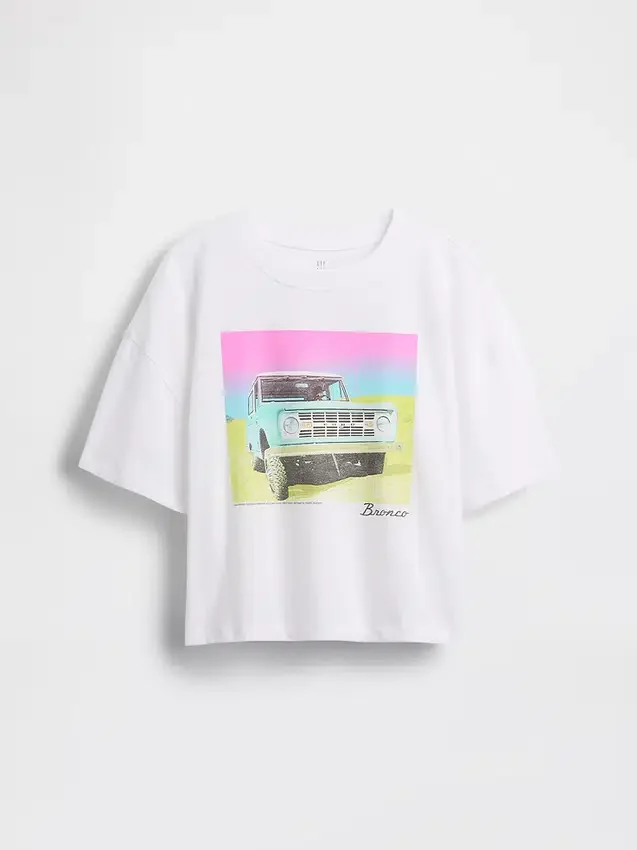 Dziecięcy T-shirt oversize o prostym kroju